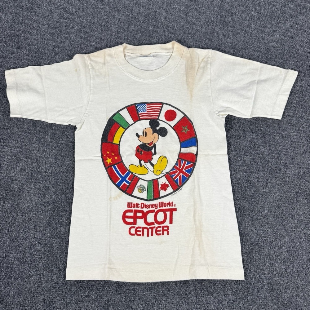 Vintage 1982 Disney Epcot‎ Center Walt Disney World Mickey Mouse Kids T-Shirt